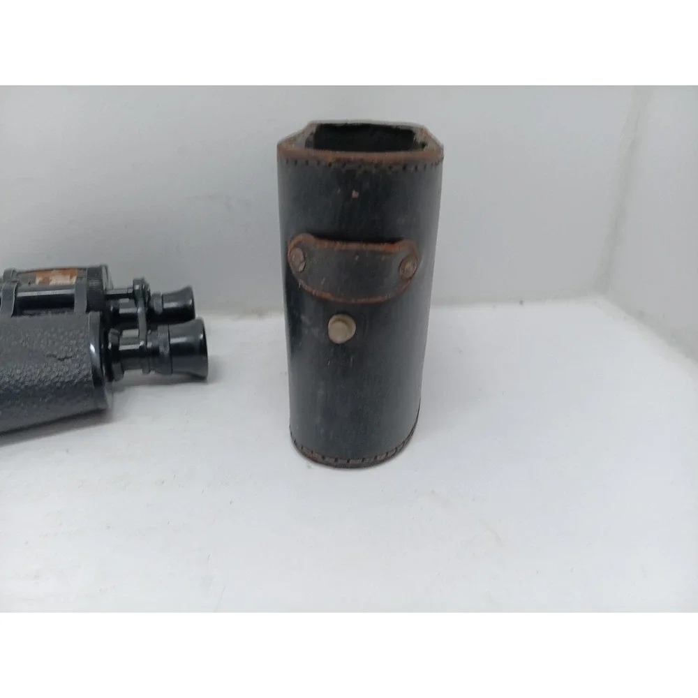 Deraisme Paris Mayrop 8 X 25 Binoculars With Leather Case Vintage Militaria